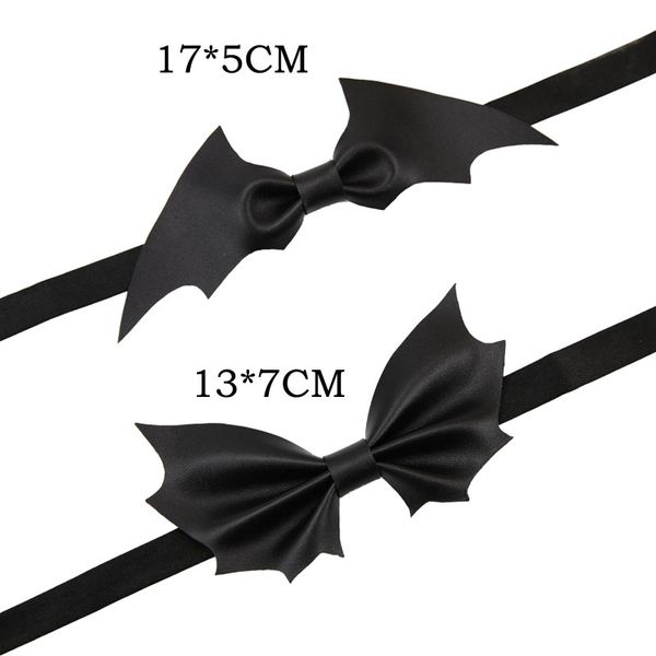 

new men's male man groom groomsman black original handmade first layer of leather bow tie party blub, Black;blue