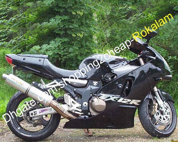 Para Motocicletas Kawasaki Ninja ZX12R Partes 00 01 ZX 12R 2000 2001 ZX-12R Black Motorbike Kit Aftermarket Fairing (moldagem por injeção)