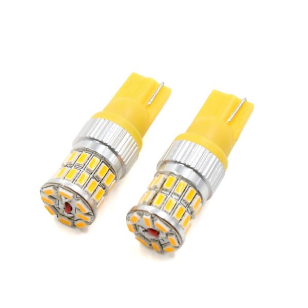 

2pcs t10 w5w 36 yellow 3014-smd-led car light bulbs glove box lamp auto dashboard panel side wedge lights 194 168 2825 158