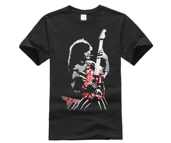 

eddie halen new t-shirt men's black tee, White;black