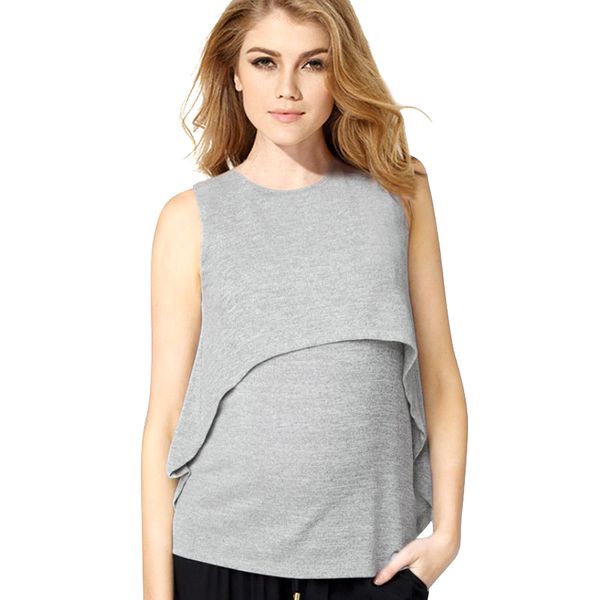 

2020 Summer Maternity Nursing Tank Clothes Black Breastfeeding t-shirt For Pregnant Women Pregnancy Nurse Wear Cotton Clothing