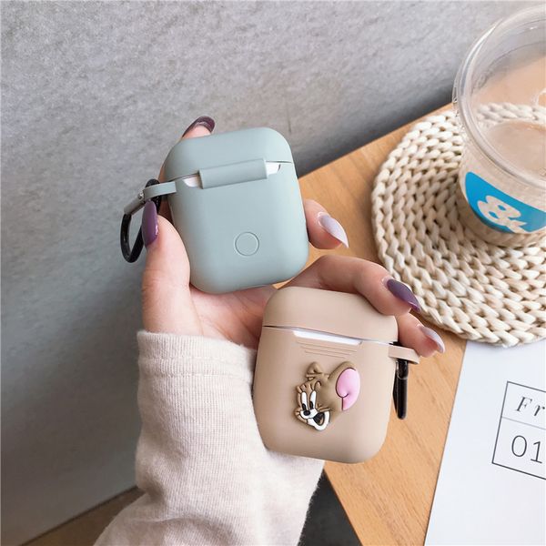 

new fashion airpods case cartoon cute airpods pro wireless bluetooth 1/2/3 generation case anti-fall silicone suitable for soft shell