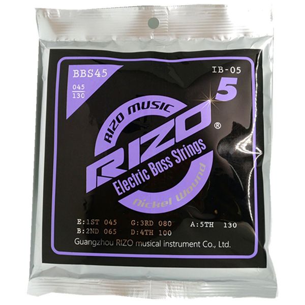 RIZO IB 045-100 nichelato 5 corde per basso elettrico strumenti musicali Accessori parti per chitarra