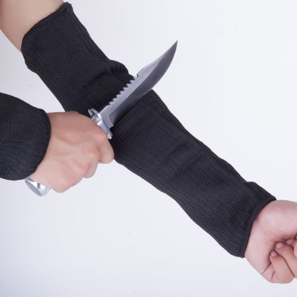 

black safety anti-cut gloves outdoor climbing gloves heat resistant sleeves arm guard protection armband climbing