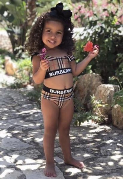 

designer kids swimwear one piece bikini summer beach swimsuits girls two piece bathing suit luxury children baby clothes swimsuit