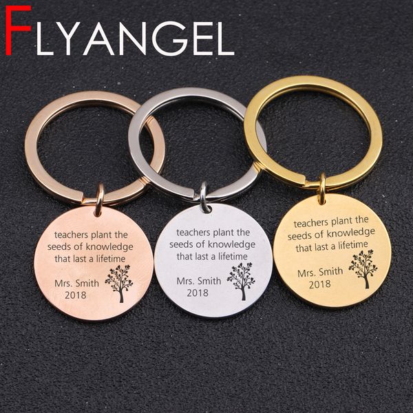 

name and date cuetomized lettering key chains teachers plant the seeds of knowledge that last a lifetime teacher gift souvenir, Silver