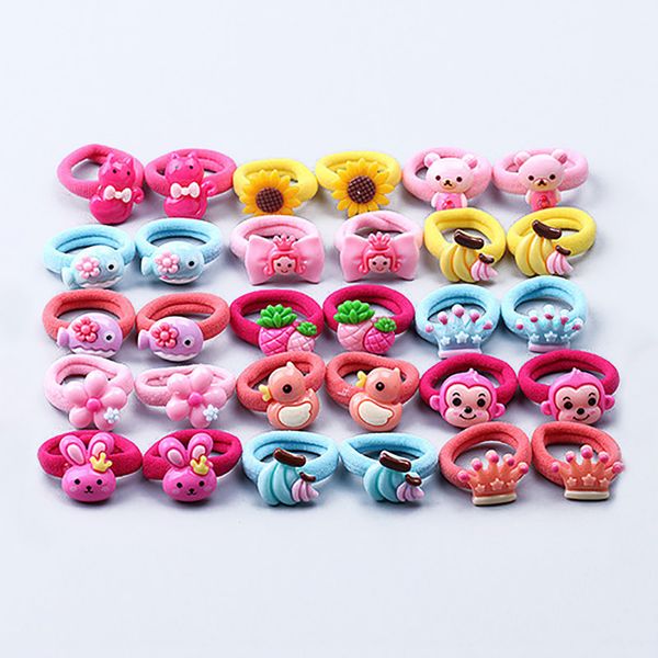 

10 шт./компл. конфеты девочка волосы группа для маленьких девочек дети эластичные волосы веревки резинка головные уборы детские аксессуары, Slivery;white