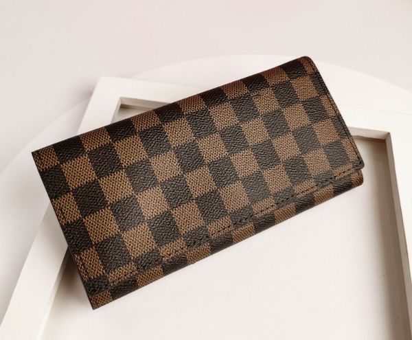 

лучший длинный кошелек на молнии с коробкой женщины и мужчины черный коричневый кожаный квадратный кошелек кожаный кошелек cluthch сумки 21