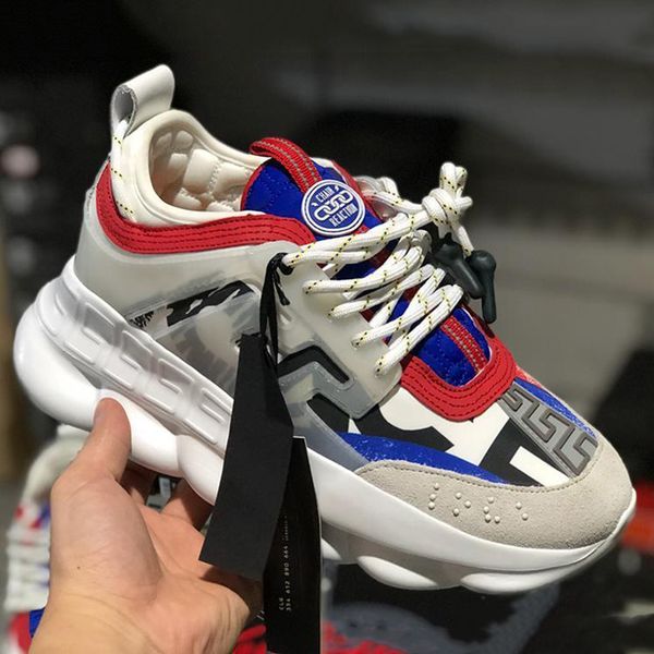 

chain reaction mens women running shoes designer shoes chainz black red white fashion casual sneakers trainer lightweight link-embossed sole