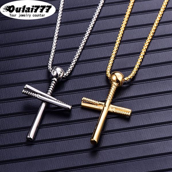 

couple pendant sneck men's chains collares de moda 2019 stainless steel choker neck punk custom cross necklace men jewelry, Silver