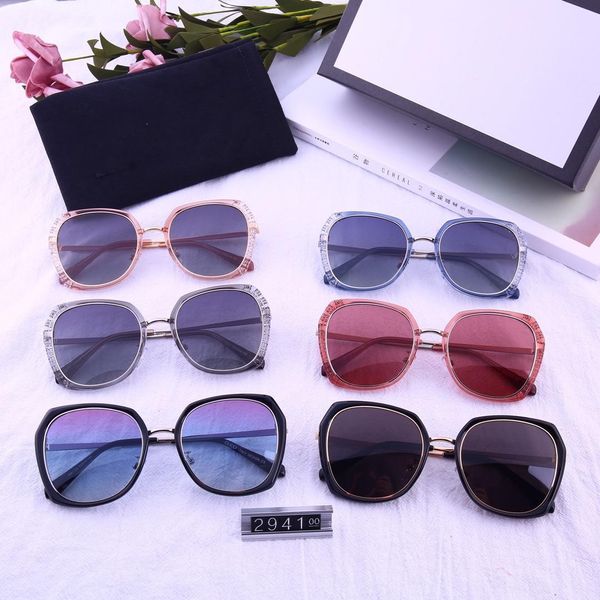 

luxury women designer sunglasses 2941 brand fashion color frame for women eye glasses uv protection lens, White;black