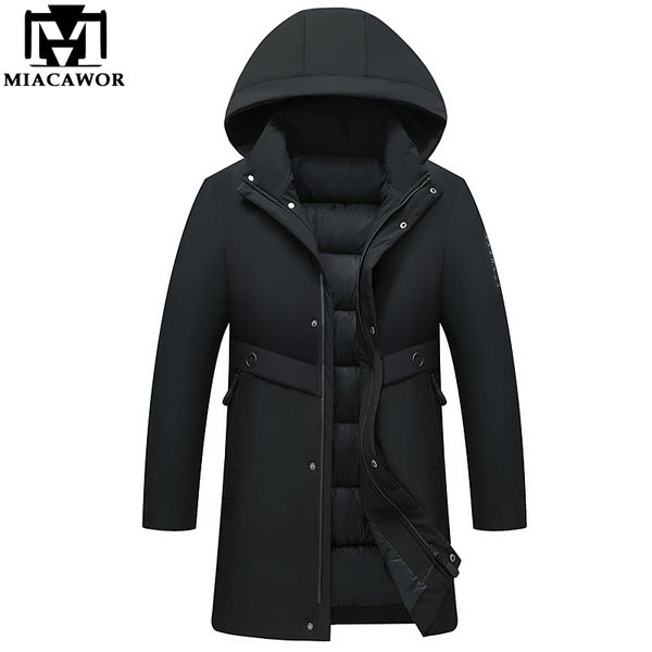 

winter jacket men long parka men thicken warm coats fashion hooded casaco masculino casual outwear clothes j642, Tan;black