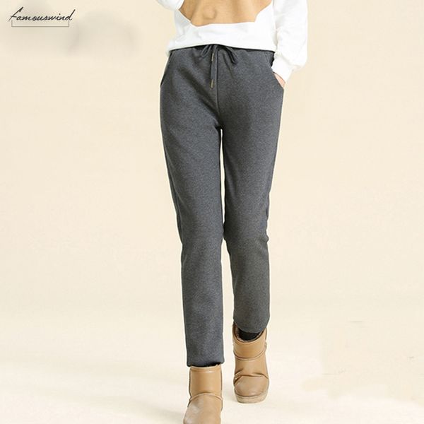 

кашемир зимнего гарем теплых штаны женщины velvet толстых овчины брюки для женщин сыпучего кашемира причинных женщин брюк теплых, Black;white