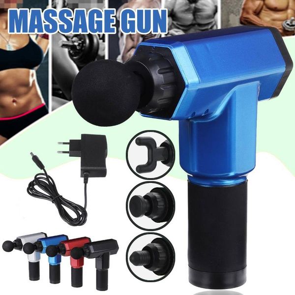 

3600rpm 24w 6-speed fascia guns with 4 heads mute massage therapy pain relief deep vibration relax electric warp film impact