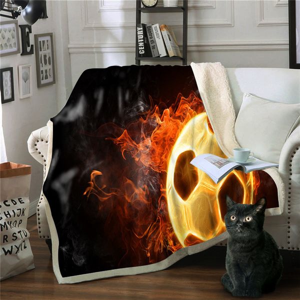 

fleece deken blanket football mantas para sofa decorativa throw blanket frazadas de cama de invierno drop shipping