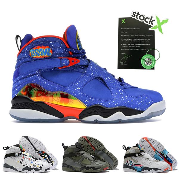 

stock x 2020 mens basketball shoes new arrival doernbecher 8 8s 3m reflective jumpman mens sports trainers designer sneakers shoes us 7-13