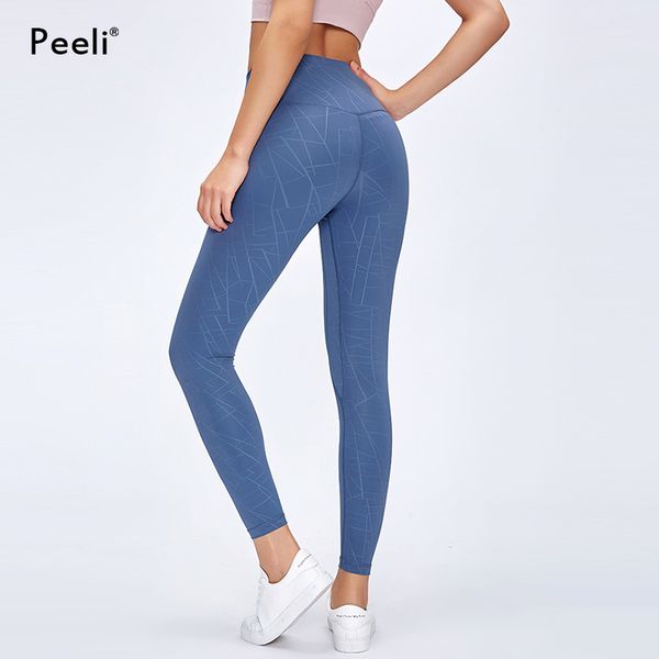 

peeli women naked-feel squat proof gym leggings sports tights classical 4.0 version yoga pants fitness xs-xl, White;red