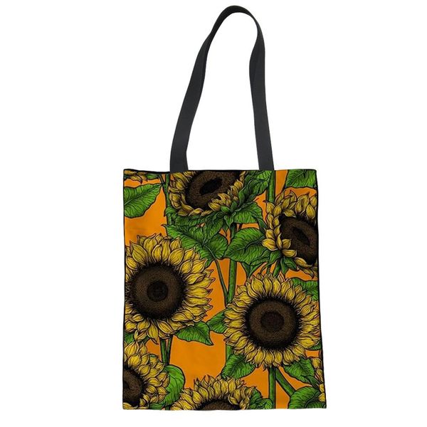 

noisydesigns women new beach bag colorful sunflower printed flowers women handbag shoulder bags bolsos mujer canvas bag