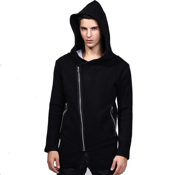 

slim jackets men knitted warm cardigan long sleeved zipper overcoat autumn winter solid coat men streetwear chaqueta hombre, Black;brown