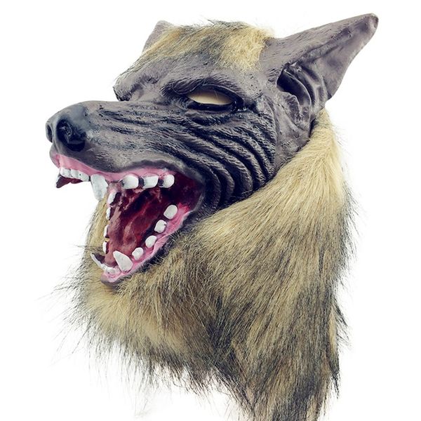 

halloween wolf head mask latex rubber novelty masks party decors costume theater prop latex animal masks wolf head props