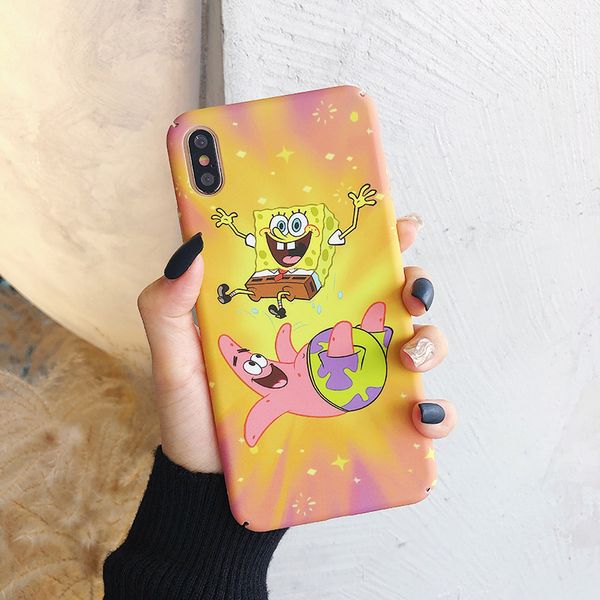 

cartoon marine life phone case patrick for iphone xs max xr 6 7 8 x plus pc all inclusive hard cell phone cases