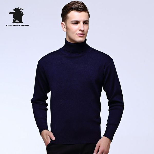 

new men's turtleneck wool sweater fashion pure color pullover sweater cowl neck men 7 colours c3e15728, White;black