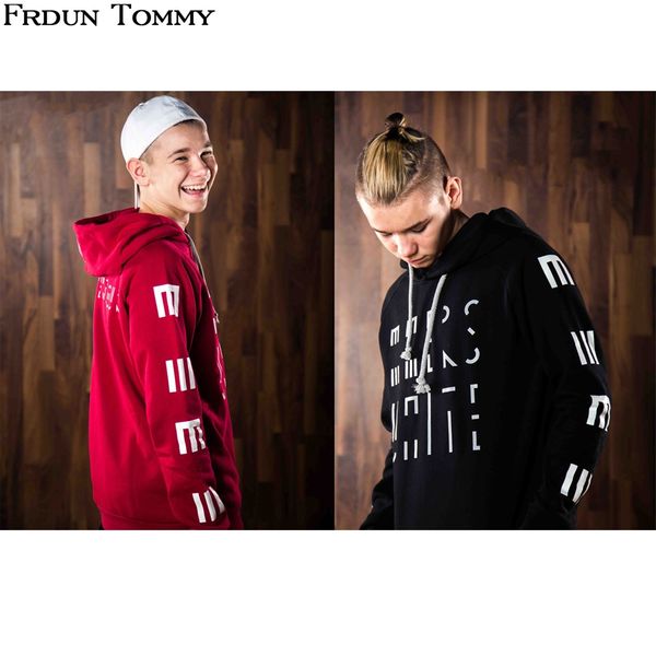 

frdun marcus & martinus moment tour hoodies sweatshirt logo name pattern casual winter/autumn college style hoodies, Black