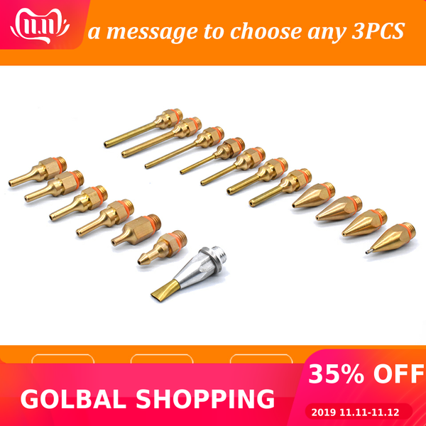 

melt glue gun copper nozzle small-bore long short large diameter 1.0x36mm 1.5x55mm 1.5x70mm with spanner choose any 3pcs