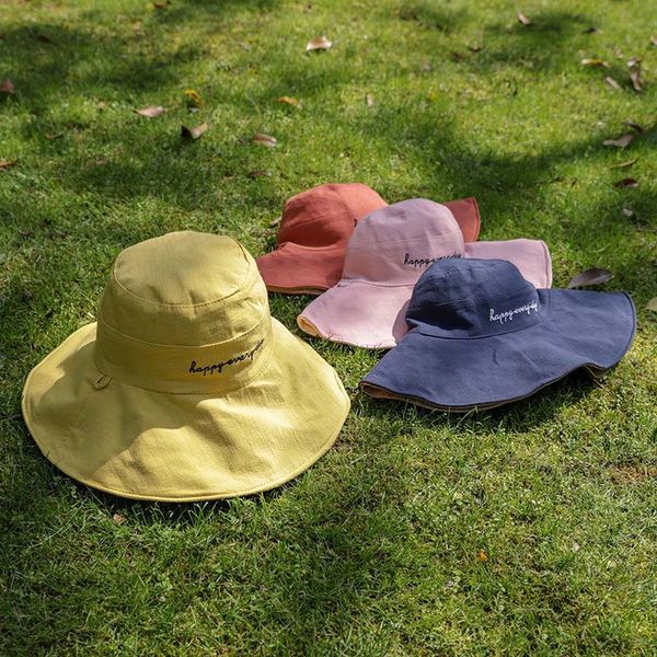

women girl sun hat wide brim cap fashion breathable for summer beach outdoor kng88, Blue;gray