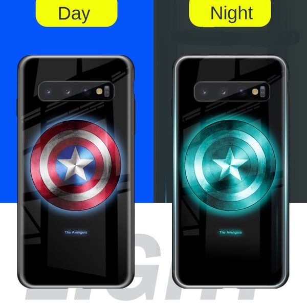 

Светящийся Marvel Закаленное стекло чехол для Samsung Galaxy S10 Plus S10E S9 S8 iPhone XS Макс XR XS 8 7 6 Plu