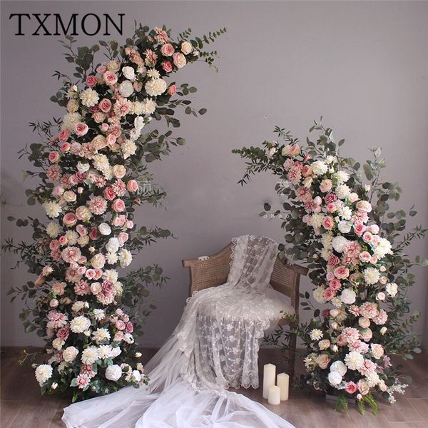 

artificial flowers rose horns arch floral wedding decoration flower wall pgraphy shooting props shop p area decoration
