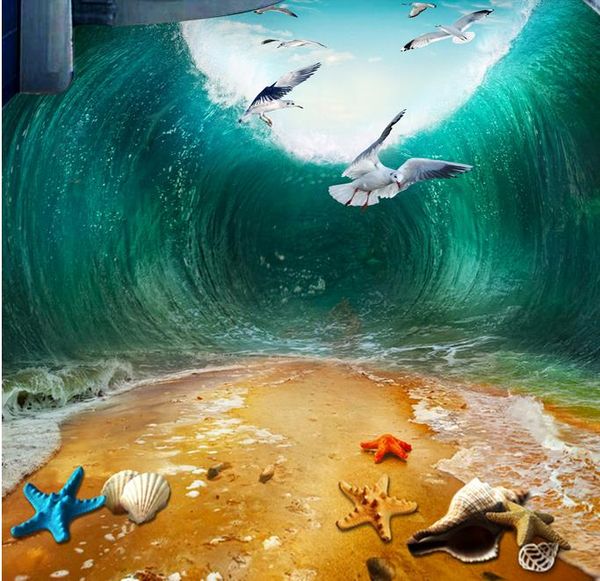 

пользовательские напольные обои 3d стереоскопические росписи p росписи пола пвх самоклеющиеся обои декор