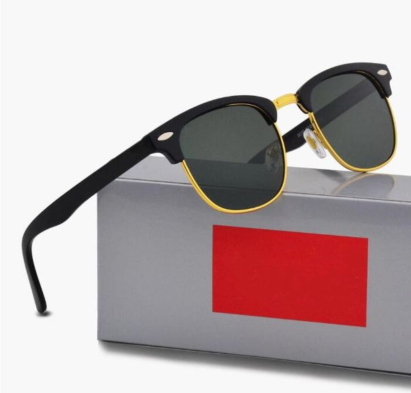 

us stock choose brand designer men women polarized sunglasses semi rimless sun glasses gold frame polaroid lens with brown case fy2208