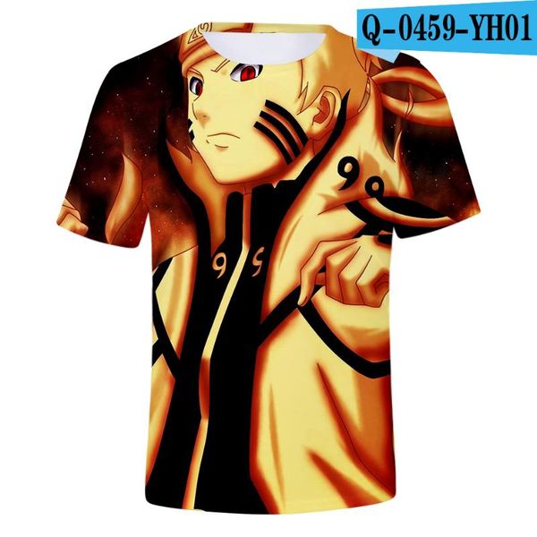 

aikooki naruto t shirt men / women fashion summer streetwear boys t shirt anime new hip hop harajuku 3d print 2020 plus size, White;black