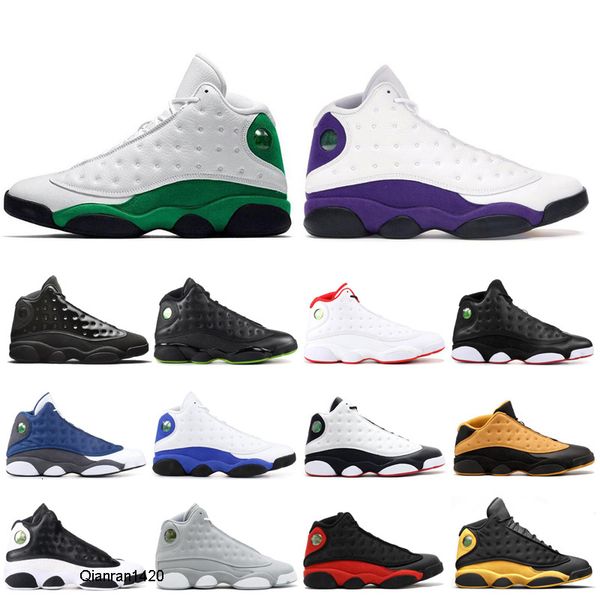 

13 13s mens basketball shoes lucky green defining moments cp3 home wolf grey men court purple sneakers trainers sports shoes 7-13