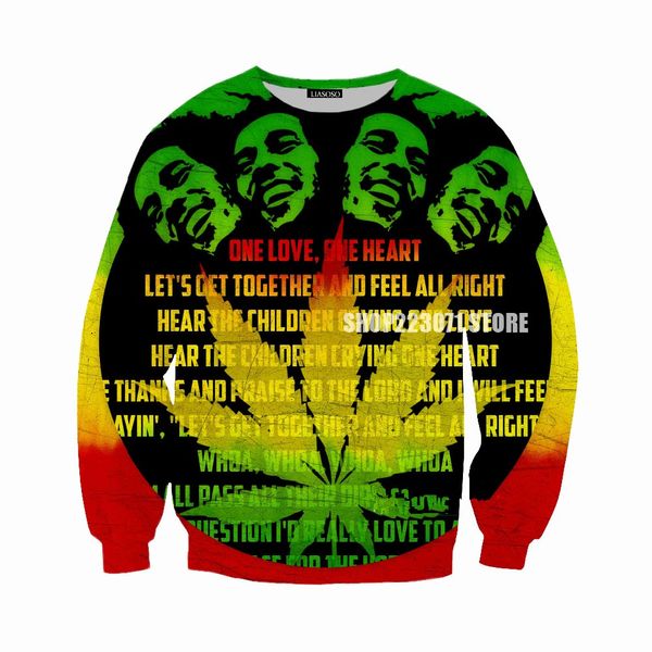 

fashion singer reggae bob marley sweatshirt men women 3d print 3d funny long sleeve tracksuit pullover outerwear casual w56, Black