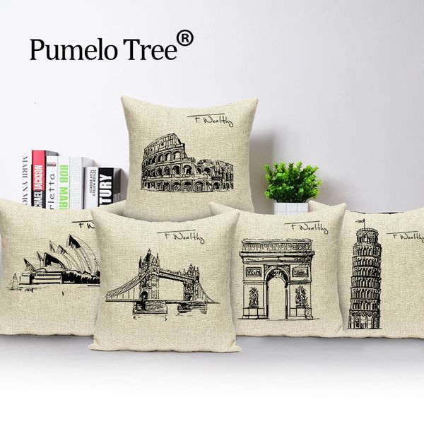

nordic paris pillow black white cushions decorative cover cushion building simple home cushions custom cushion
