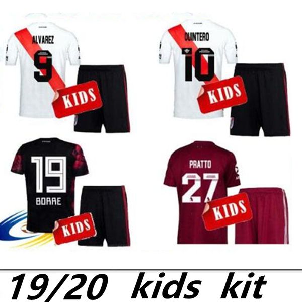 

2019 2020 campeon 4 libertadores river plate home away третий футбол трикотажные изделия 19 20 детские комплекты camisetas futbol martinez p, Black