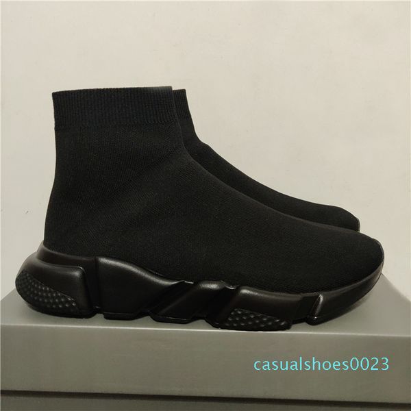 

2020 designer sneakers speed trainer runner black red triple black fashion flat socks boots casual shoes size 36-45[with box] 2020 c23