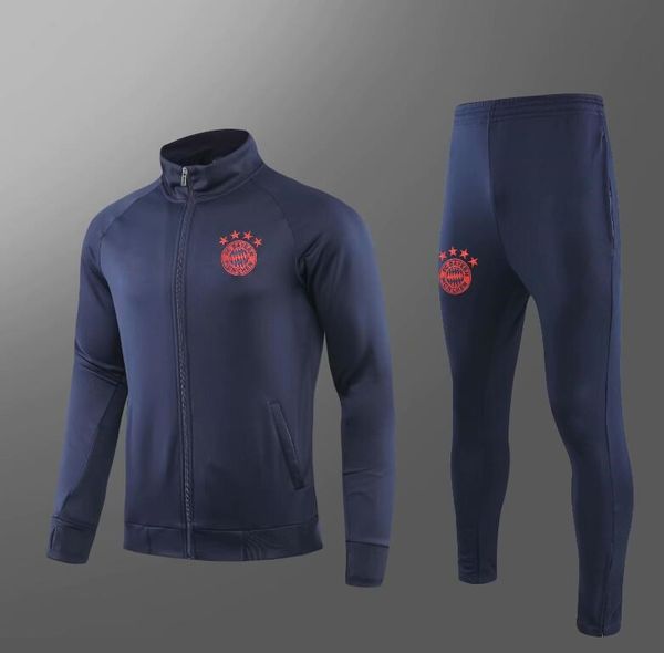 

2019 высокое качество бавария куртка тренировочный костюм футбол джерси 19 20 спортивный костюм видаль левандовски мюллер роббен футбол трен, Black