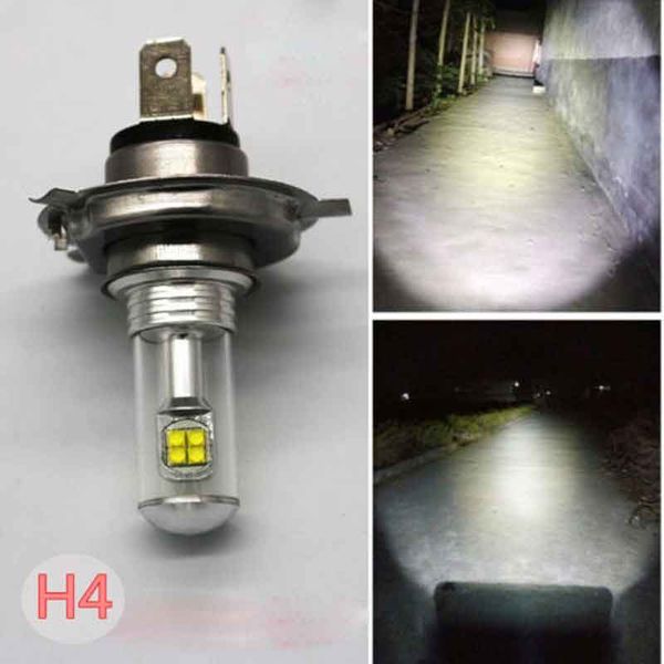 

1pc h4 40w 8led cob super bright motorcycle headlight hi/lo beam bulb 6500k white