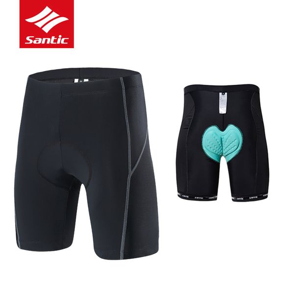 

cycling shorts santic breathable men bicycle summer coolmax 4d pad shockproof mtb road bike pro men's riding clothings, Black