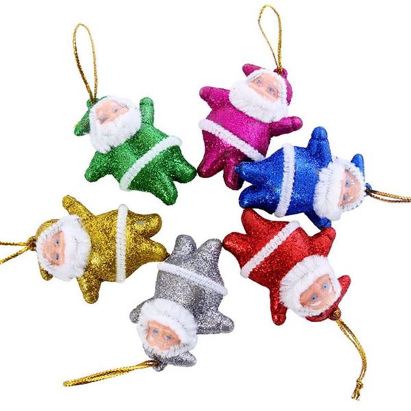 

a set of 24pcs cute santa claus pendant christmas tree hanging decorations xmas tree ornaments (random color