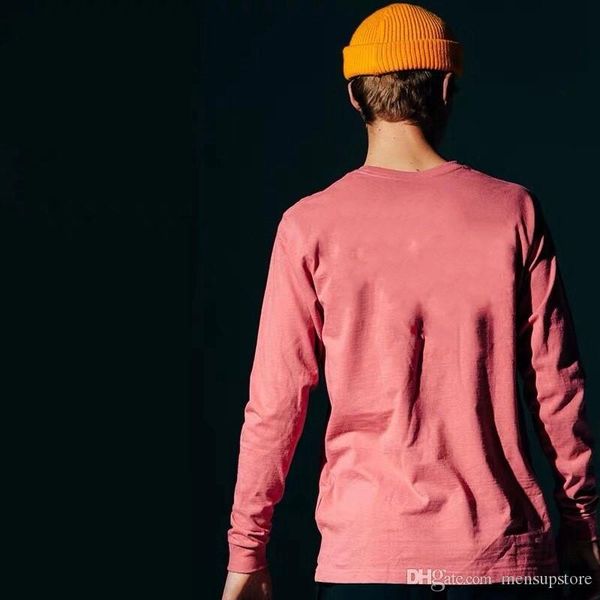 

мужские футболки 19ss осень весна горный принт модные топы с длинными рукавами, White;black