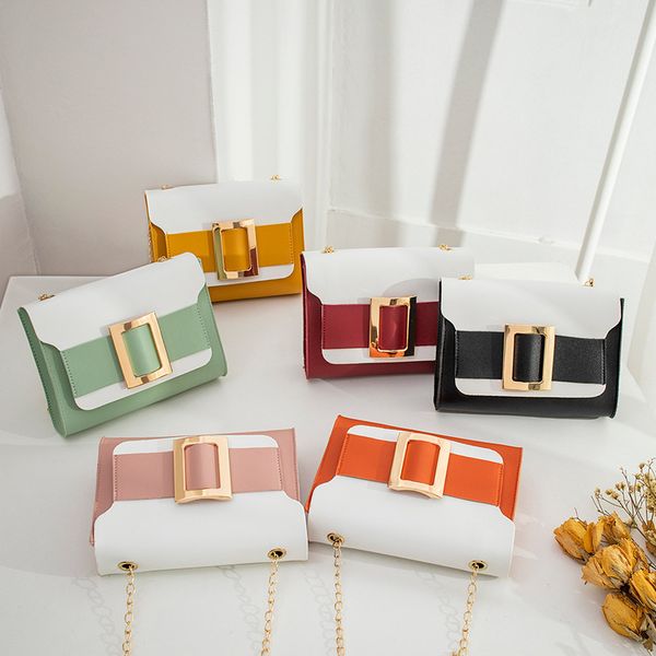 

fashion contrasting color hardware bag 2019 summer new versatile chain mobile phone change shoulder handbag bags & shoes