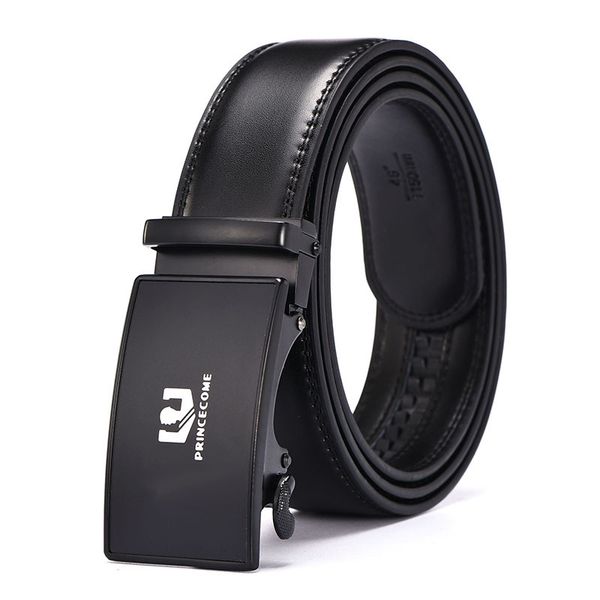 

бренд мужской кожаный ремень подлинный черный моды сплава роскошь автоматической пряжкой молодость кожи простой бизнес мужской ремень, Black;brown
