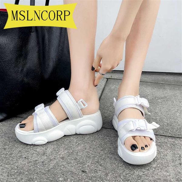 

plus size 34-46 summer sport sandals woman hollow out outdoor sandals women summer beach cool platform shoes sandalias femenina, Black