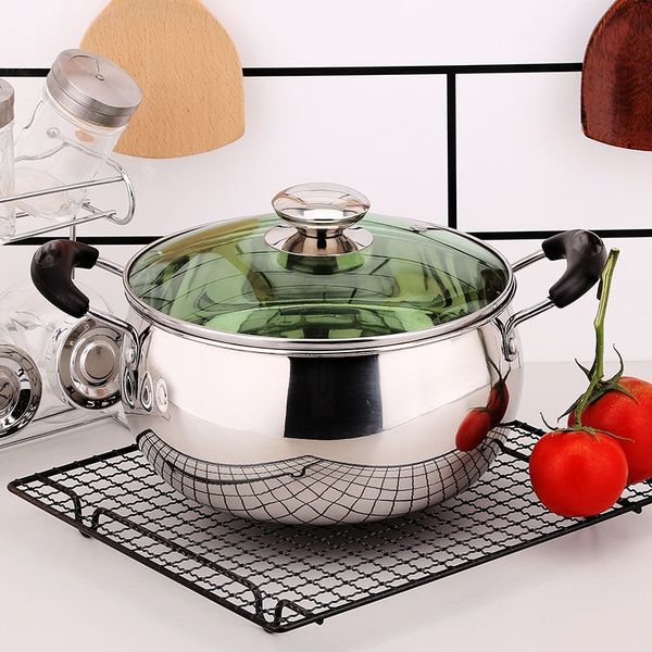 

stainless steel soup pot thicken small induction cooker boiler pearl cookware set other bakeware