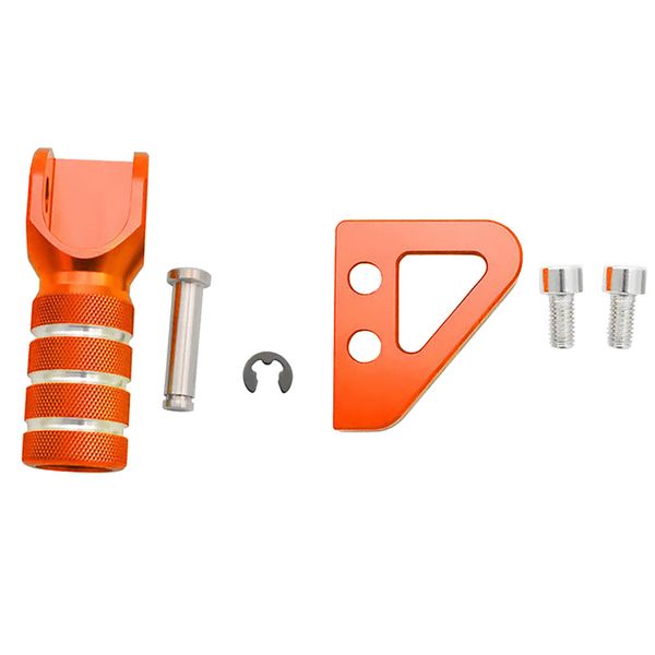 

motorcycle parts aluminum exc/smc/250/450 cnc orange brake step plate+gear shifter