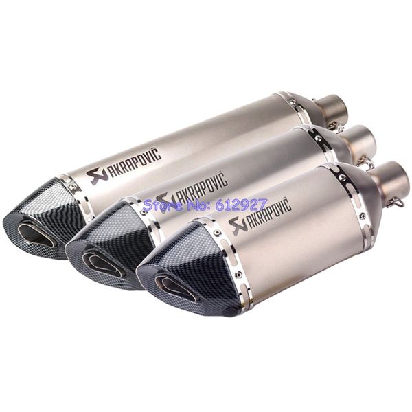 

inlet 51mm motorcycle exhaust akrapovic muffler pipe escape moto echappement moto universel for bike tmax gsr 600 gsr 750 etc
